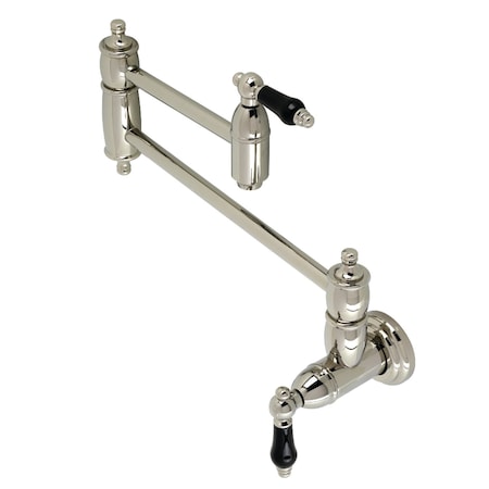 Kingston Brass KS3106PKL Duchess Wall Mount Pot Filler, Polished Nickel KS3106PKL